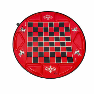 Vintage Ohio Art Co. 2-in-1 Chinese Checkers & Kings Row Board Game Pressed Tin